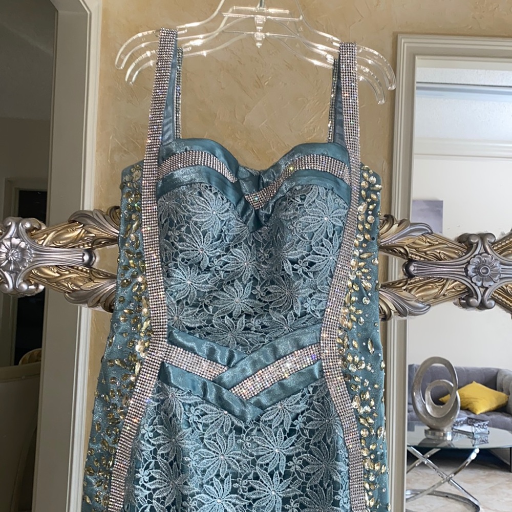 MNM COUTURE MAXI LONG WEDDING GUEST DRESS SIZE 6